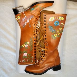 Fillyboo leather lace up boots size 11